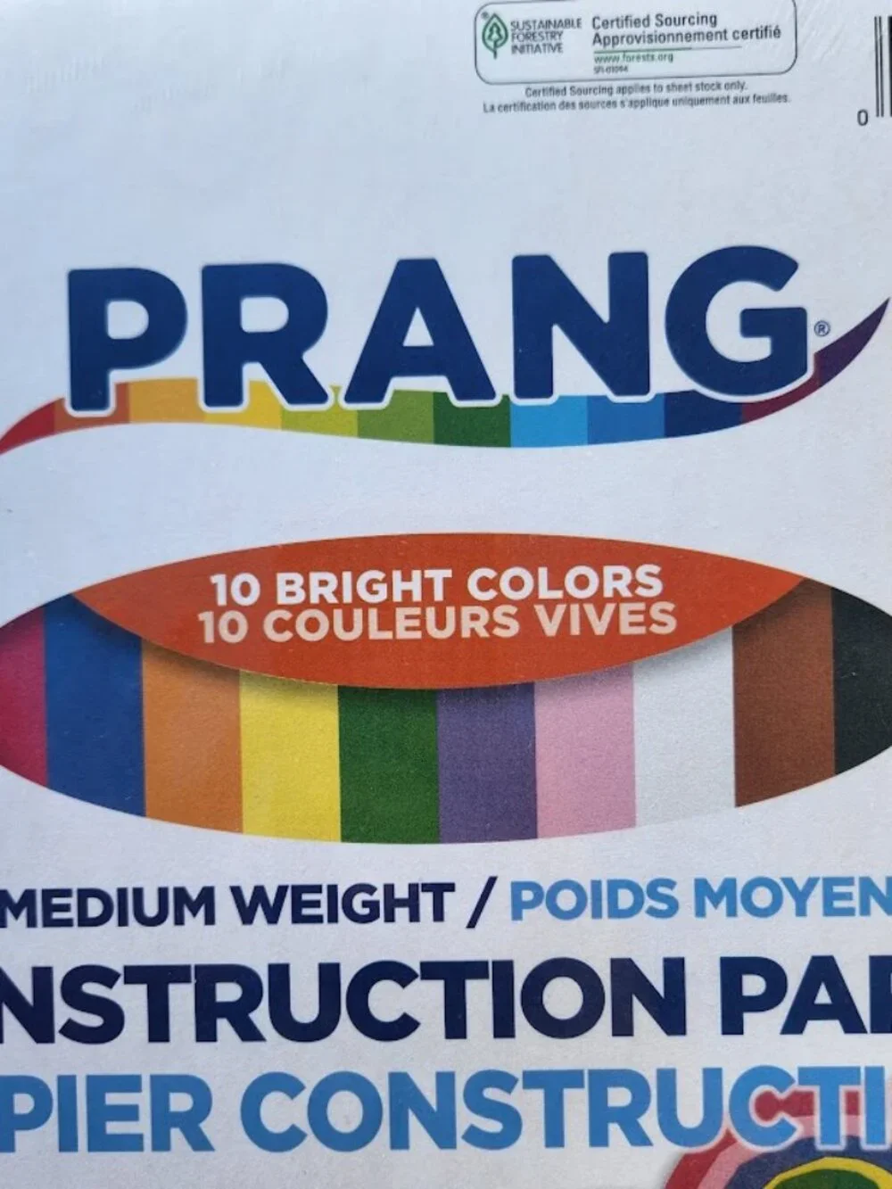 NEW Prang 10 Colors Construction Paper Medium Weight 50 Sheets 12